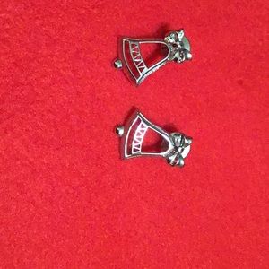 Christmas Bell Stud Earrings in Excellent Condition